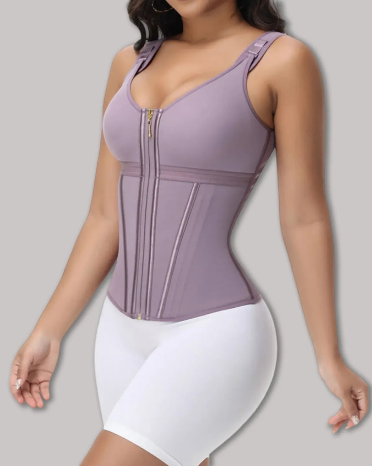 Extreme Latex Corset Waist Vest With Bra