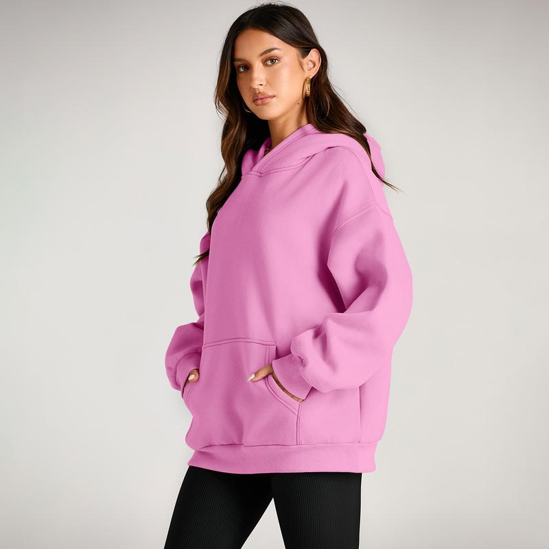 Long Sleeve Pocket Hoodies Fleece Sweatshirts Oversized Pullover