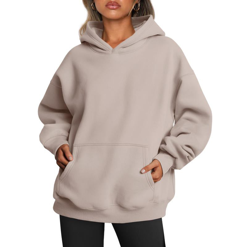 Long Sleeve Pocket Hoodies Fleece Sweatshirts Oversized Pullover