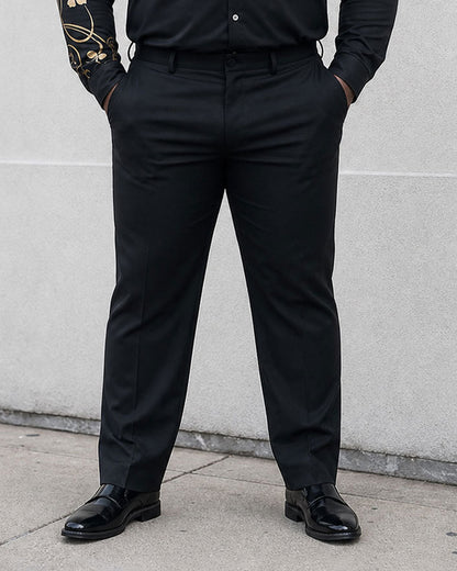 Big & Tall Men's Features Positioning Printed Long Sleeve Shirt Pants Set