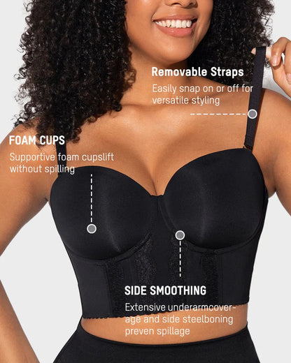 Convertible Non-Slip Full-Coverage Strapless Bustier