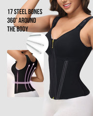 Double-Layer Tummy Control Waist Shapewear with Bra