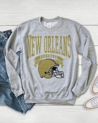 PLUS SIZE Hometown Pullover City Football Retro Sweatshirt