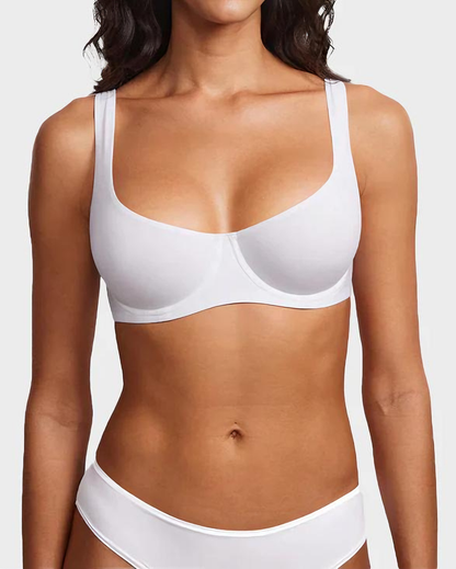 🎅New Year Sale🎄Underwire Support Seamless Unlined Balconette Bra