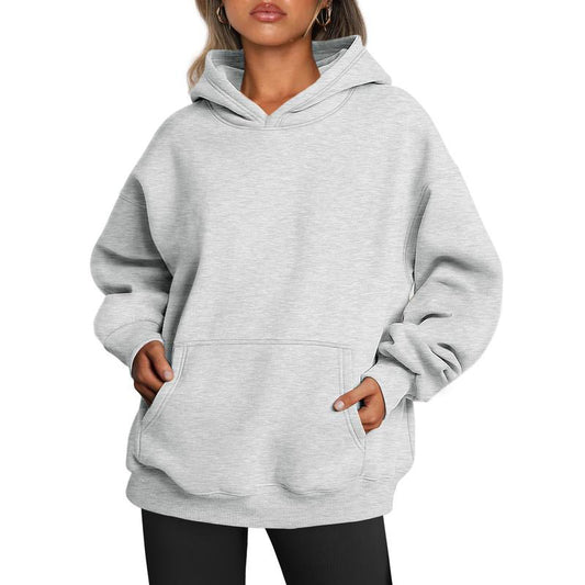 Long Sleeve Pocket Hoodies Fleece Sweatshirts Oversized Pullover