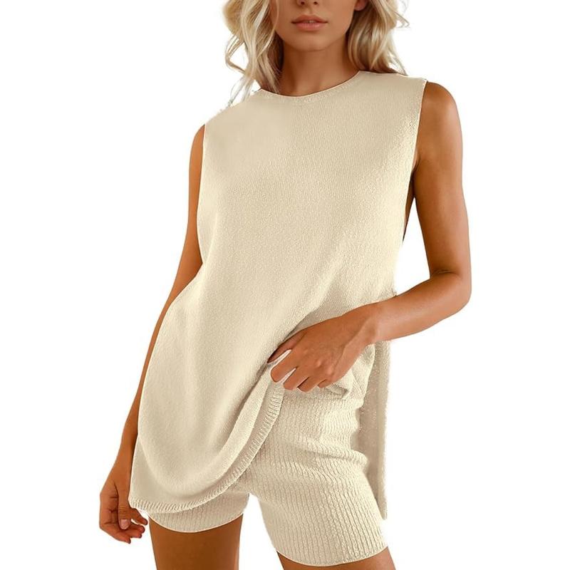 2 Piece Summer Sweater Set Trendy Beach Vacation Sets
