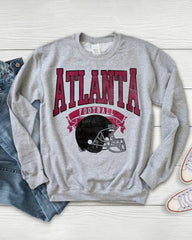 PLUS SIZE Hometown Pullover City Football Retro Sweatshirt