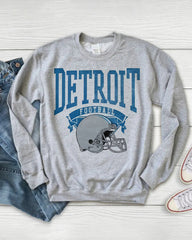 PLUS SIZE Hometown Pullover City Football Retro Sweatshirt