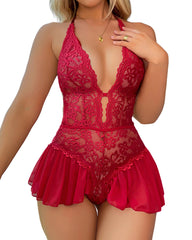 🔥Flash Deal🔥 sexy hollow straps crotchless Teddies&Bodysuits