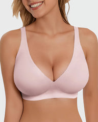 Seamless DeepVPush-Up Wireless Bra