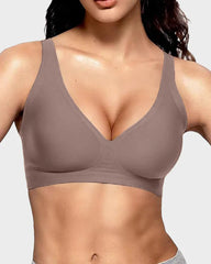 Seamless DeepVPush-Up Wireless Bra