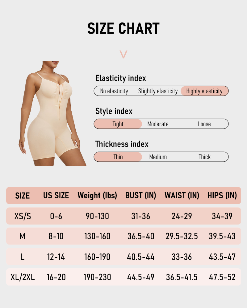 Tummy Control Bodysuits Zip-Up Ultra Stretch Shapewear