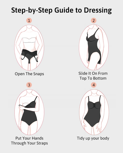 Seamless Wireless Plunge V Neck Tummy Control Backless Thong Bodysuit