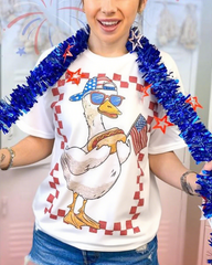 American Flag & Funny Goose Shirt