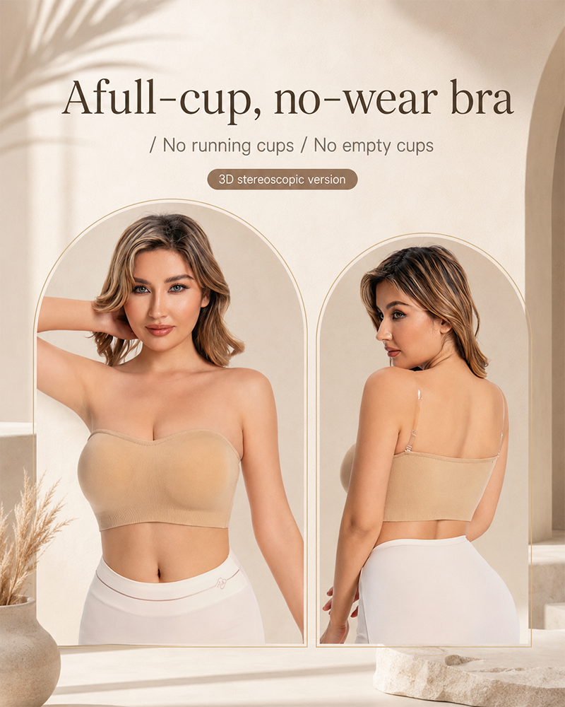 Non-Slip Bandeau Seamless Wireless Strapless Bra