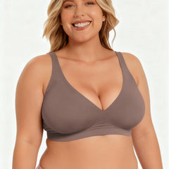 Seamless DeepVPush-Up Wireless Bra