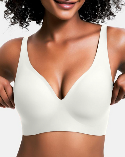 Wireless Womens Push Up Deep V Everyday Bras