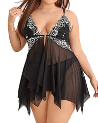 Bridal Babydoll Lace Front Closure Night Dress