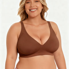 Seamless DeepVPush-Up Wireless Bra