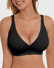 Seamless DeepVPush-Up Wireless Bra