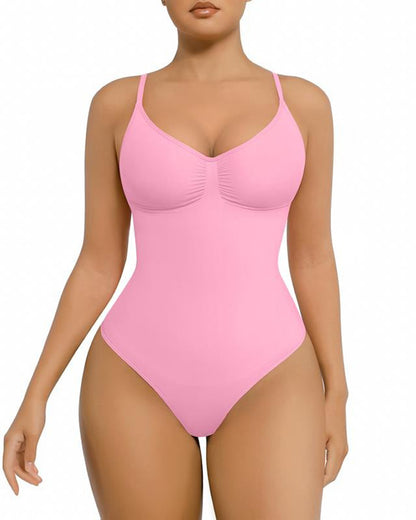 Seamless Covered Bust Jumpsuit Slimming Thong Bodysuit