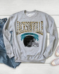PLUS SIZE Hometown Pullover City Football Retro Sweatshirt