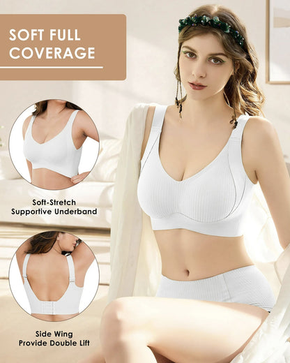 Comfort Full Coverage Wireless Lightly Lined Bra(2 Pack)