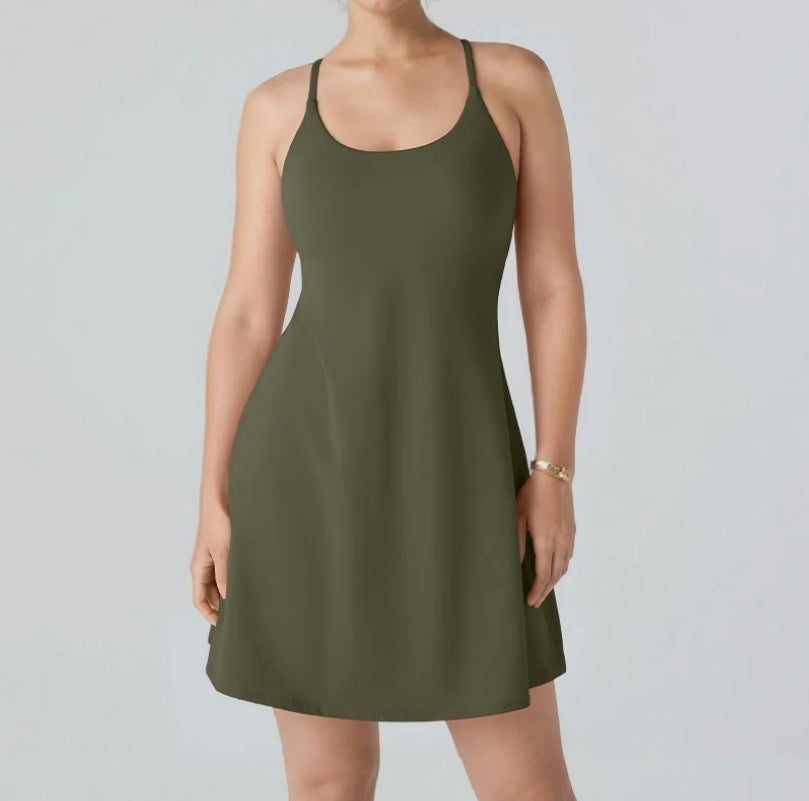 Athletic Dress with Unique Built-in Shorts