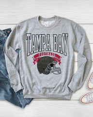 PLUS SIZE Hometown Pullover City Football Retro Sweatshirt