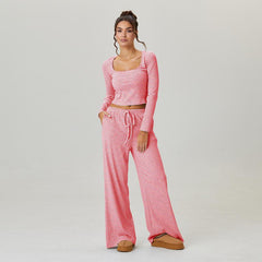Women's Slouchy Stripe Cozy Two Piece Outfits