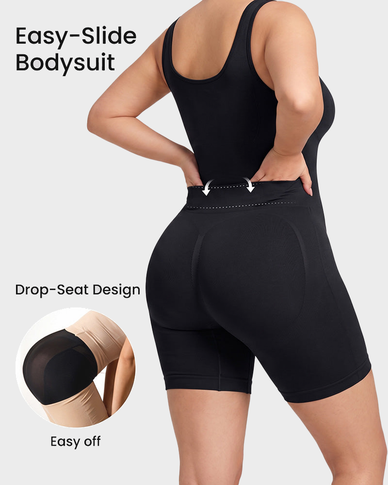 Open Back Tummy Control Butt Lifter Back Support Scrunch Postpartum Bodysuit