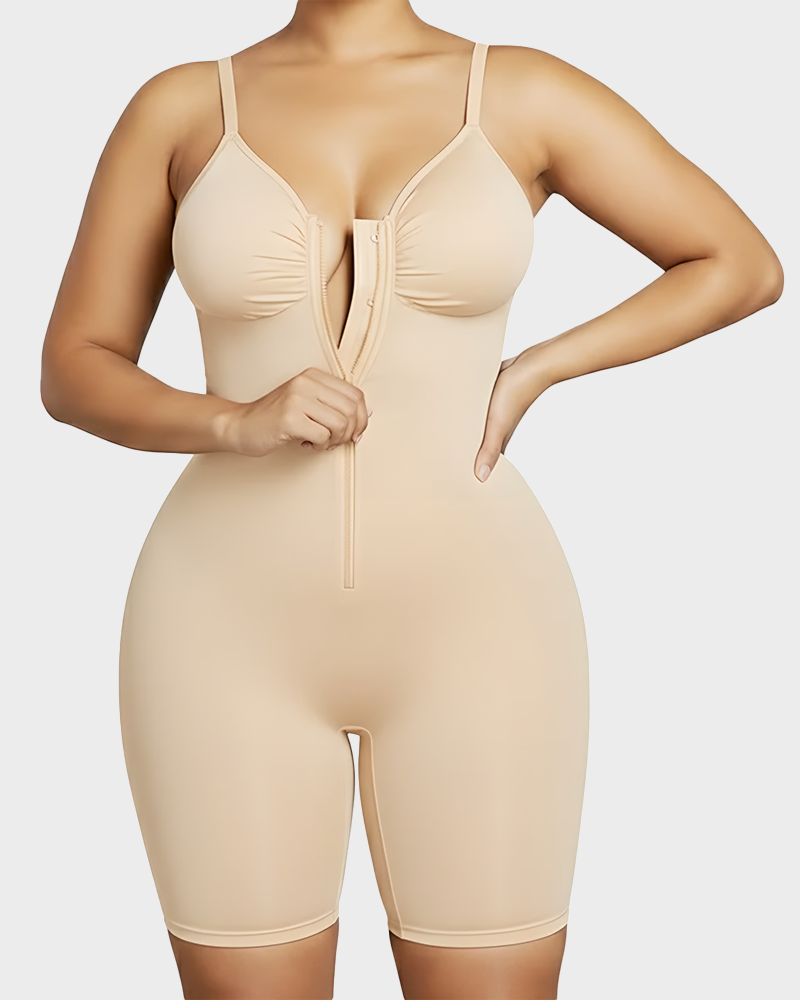 Tummy Control Bodysuits Zip-Up Ultra Stretch Shapewear