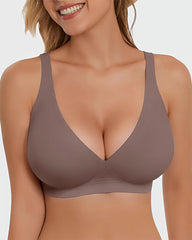 Seamless DeepVPush-Up Wireless Bra