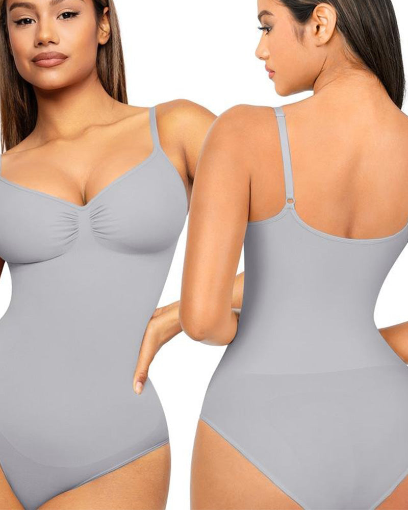 Seamless Covered Bust Jumpsuit Slimming Thong Bodysuit