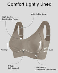 Comfort Full Coverage Wireless Lightly Lined Bra(2 Pack)