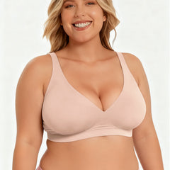 Seamless DeepVPush-Up Wireless Bra
