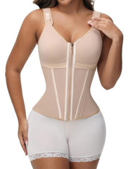 Double-Layer Tummy Control Waist Shapewear with Bra