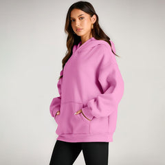 Long Sleeve Pocket Hoodies Fleece Sweatshirts Oversized Pullover