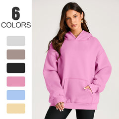 Long Sleeve Pocket Hoodies Fleece Sweatshirts Oversized Pullover