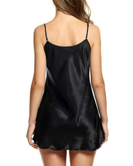 Women Satin Nightgown Babydoll Lingerie Dress Sexy Sleepwear Mini Slip Chemise Nightwear