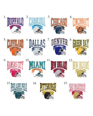 PLUS SIZE Hometown Pullover City Football Retro Sweatshirt
