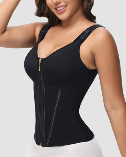 Extreme Latex Corset Waist Vest With Bra