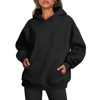 Long Sleeve Pocket Hoodies Fleece Sweatshirts Oversized Pullover