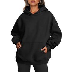 Long Sleeve Pocket Hoodies Fleece Sweatshirts Oversized Pullover