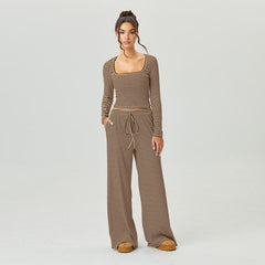 Women's Slouchy Stripe Cozy Two Piece Outfits