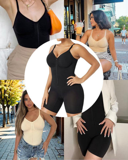 Tummy Control Bodysuits Zip-Up Ultra Stretch Shapewear