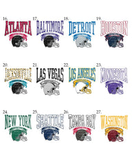 PLUS SIZE Hometown Pullover City Football Retro Sweatshirt