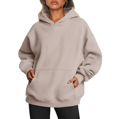 Long Sleeve Pocket Hoodies Fleece Sweatshirts Oversized Pullover