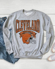PLUS SIZE Hometown Pullover City Football Retro Sweatshirt