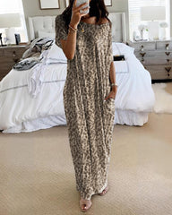 Women's Off-Shoulder Batwing Sleeve Lounge Dress